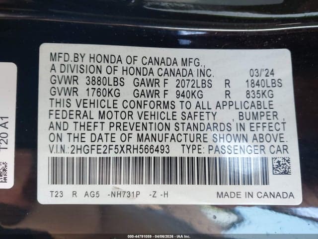 2024 HONDA CIVIC SPORT 9