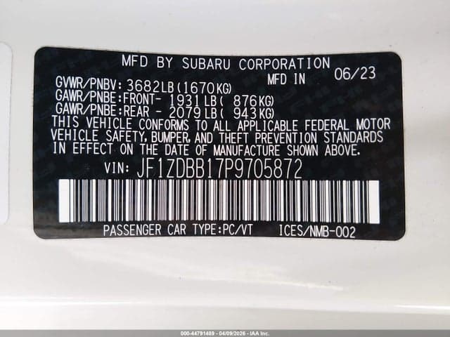 2023 SUBARU BRZ PREMIUM 9