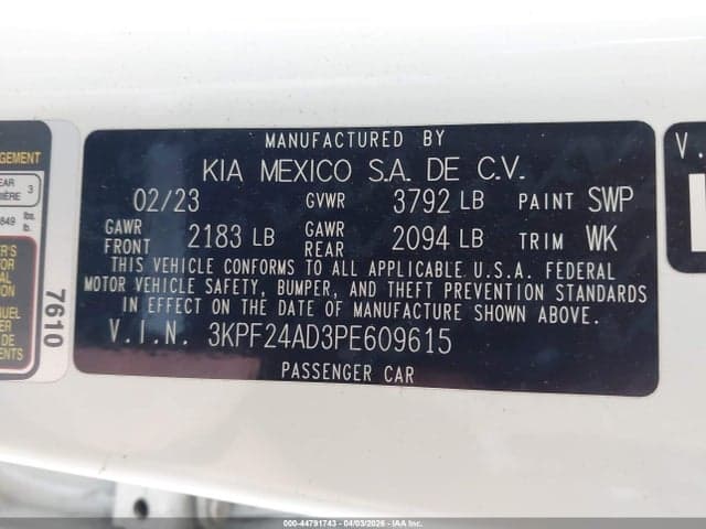2023 KIA FORTE LXS 9
