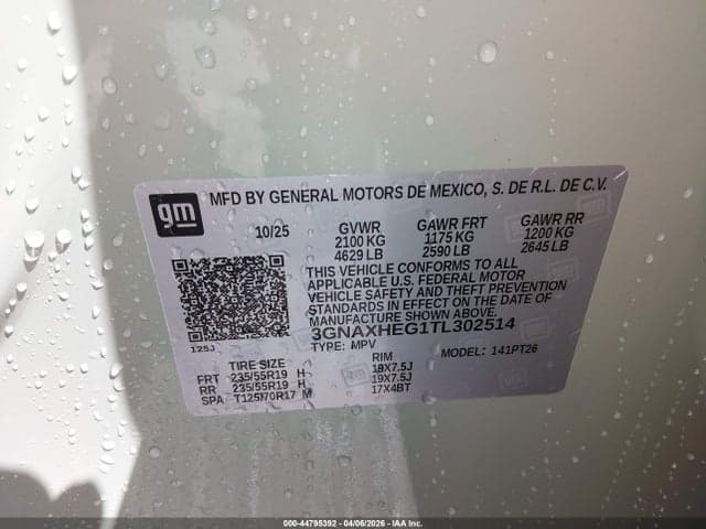 2026 CHEVROLET EQUINOX FWD LT 9
