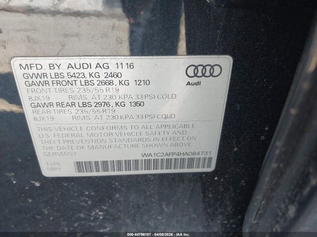 2017 AUDI Q5 2.0T PREMIUM 9