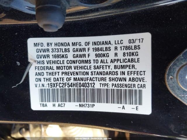 2017 HONDA CIVIC LX 9
