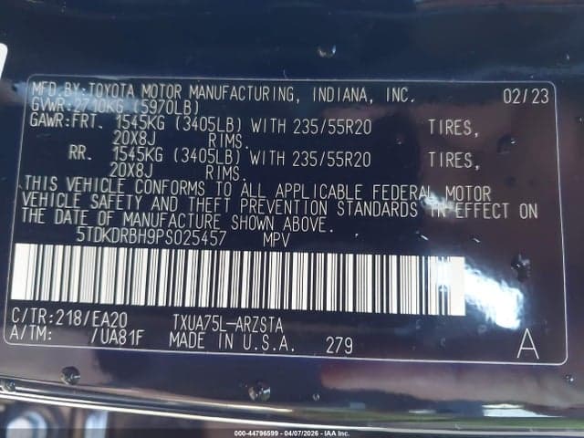 2023 TOYOTA HIGHLANDER XSE 9