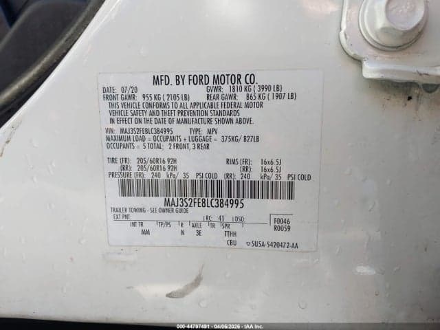 2020 FORD ECOSPORT S 9