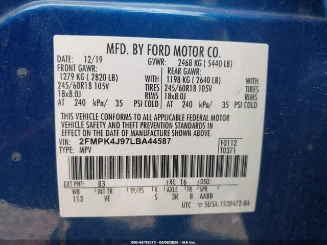 2020 FORD EDGE SEL 9
