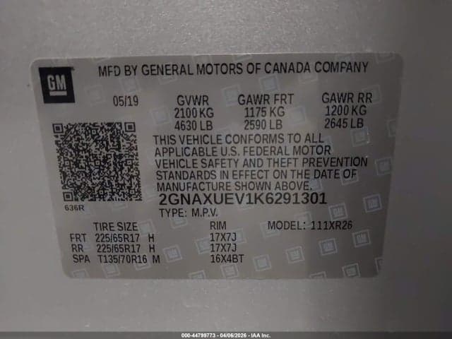 2019 CHEVROLET EQUINOX LT 9