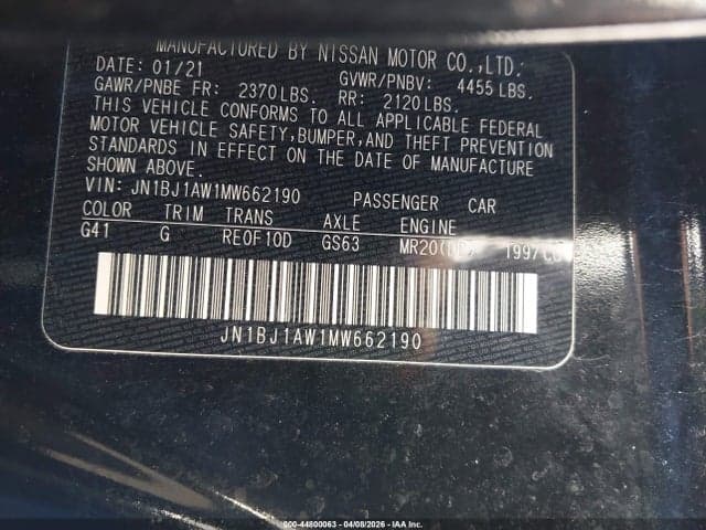 2021 NISSAN ROGUE SPORT S AWD XTRONIC CVT 9