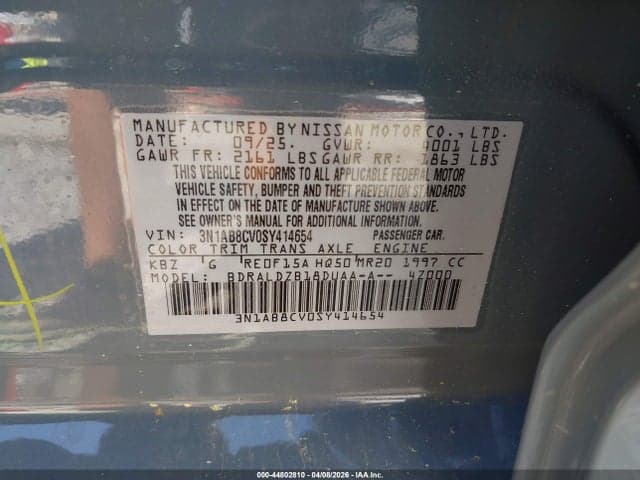2025 NISSAN SENTRA SV 9