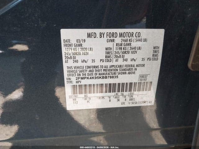2019 FORD EDGE TITANIUM 9