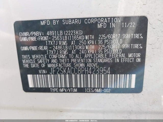 2023 SUBARU FORESTER 9