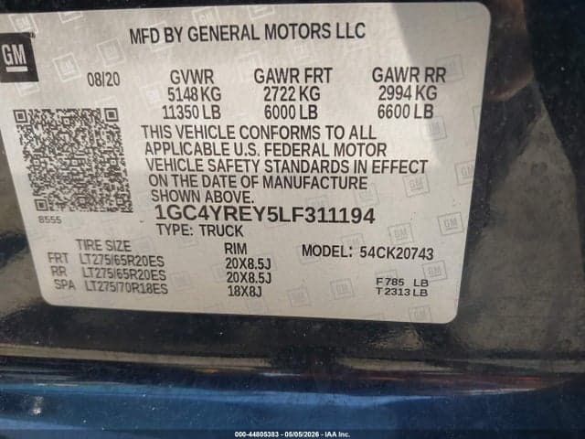 2020 CHEVROLET SILVERADO 2500HD 4WD STANDARD BED HIGH COUNTRY 9