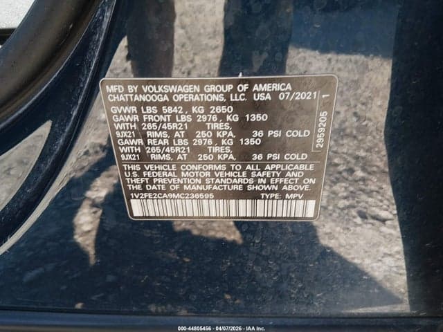 2021 VOLKSWAGEN ATLAS CROSS SPORT 3.6L V6 SEL PREMIUM R-LINE 9
