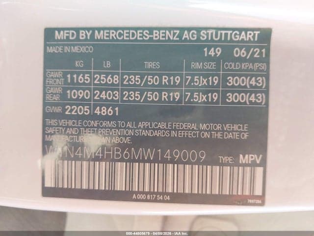 2021 MERCEDES-BENZ GLB 250 4MATIC 9