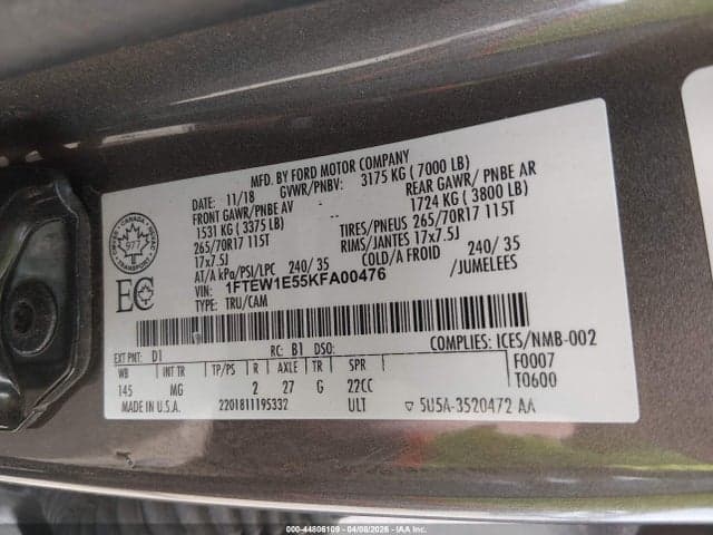 2019 FORD F-150 XLT 9