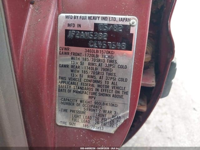 1982 SUBARU GL 4WD 9