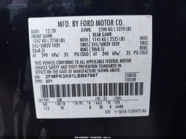 2020 FORD EDGE TITANIUM 9