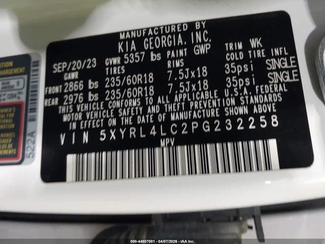 2023 KIA SORENTO S 9