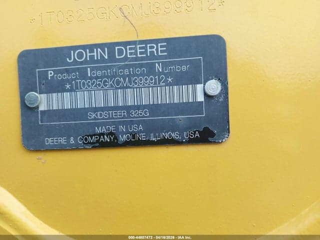 2021 JOHN DEERE 325G COMPACT TRACK LOADER 9