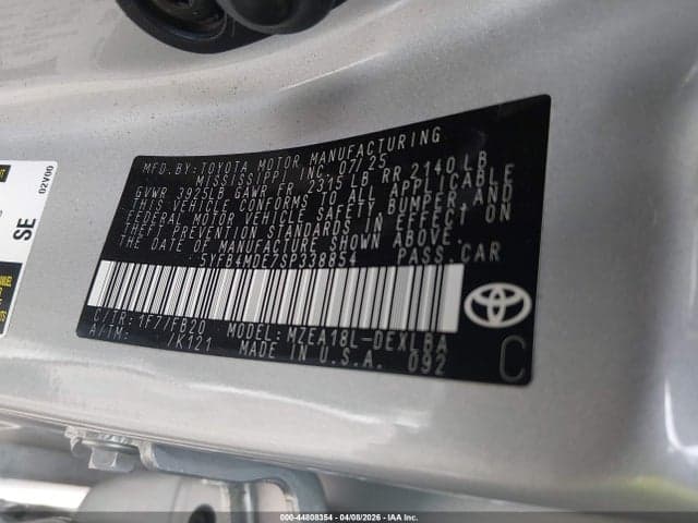 2025 TOYOTA COROLLA LE 9