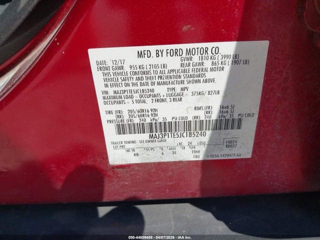 2018 FORD ECOSPORT SE 9