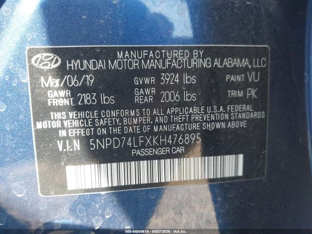 2019 HYUNDAI ELANTRA SE 9