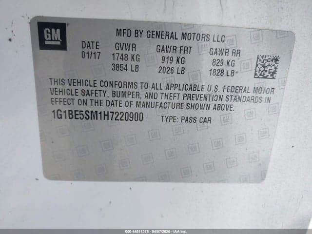 2017 CHEVROLET CRUZE LT AUTO 9