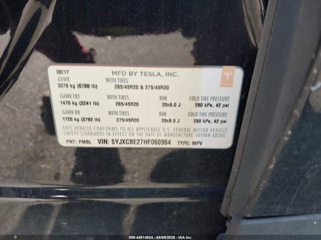 2017 TESLA MODEL X 9