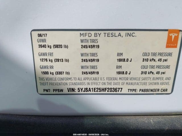 2017 TESLA MODEL S 9