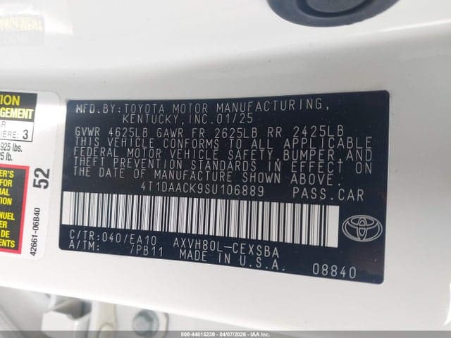 2025 TOYOTA CAMRY SE 10
