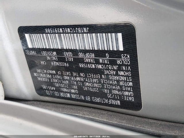 2020 NISSAN ROGUE SPORT SV AWD XTRONIC CVT 9