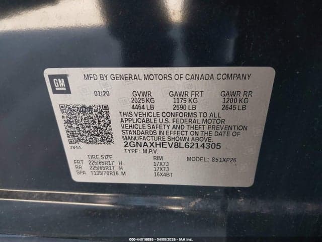 2020 CHEVROLET EQUINOX FWD LS 9