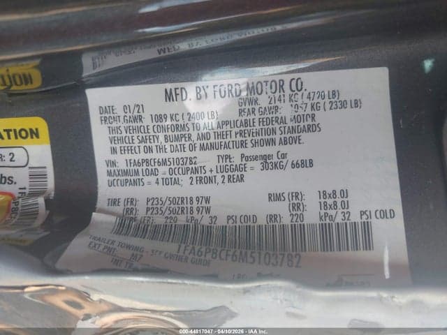 2021 FORD MUSTANG GT PREMIUM FASTBACK 9