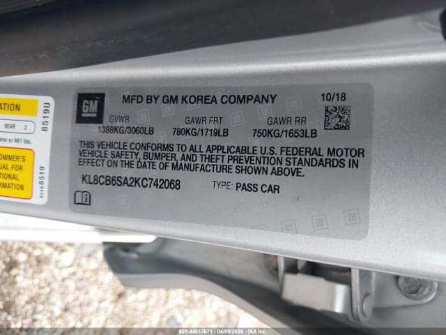 2019 CHEVROLET SPARK LS CVT 9