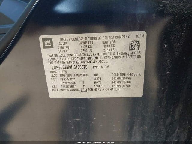 2017 GMC TERRAIN SLE-1 9