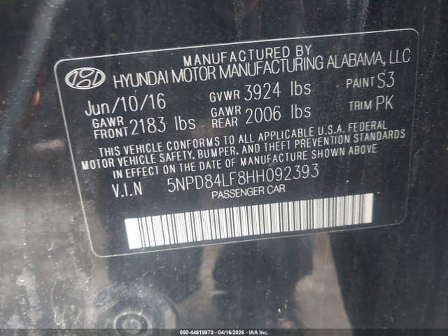 2017 HYUNDAI ELANTRA SE 9