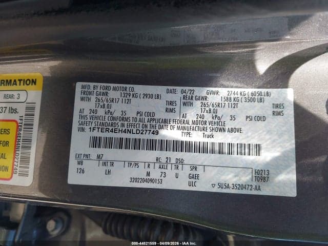 2022 FORD RANGER XL 9