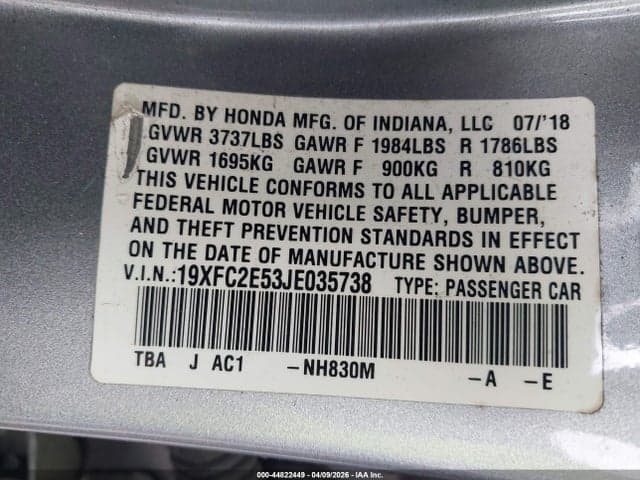 2018 HONDA CIVIC LX 9