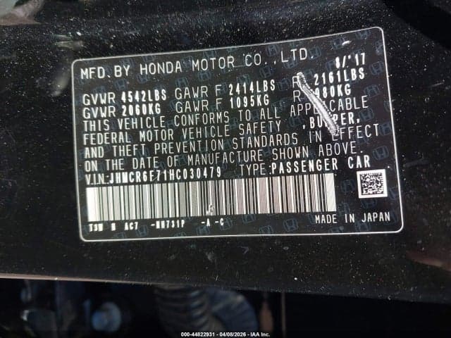 2017 HONDA ACCORD HYBRID TOURING 9
