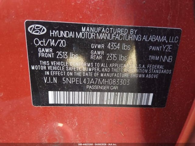 2021 HYUNDAI SONATA SEL 9