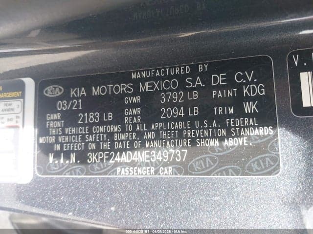 2021 KIA FORTE LXS 9