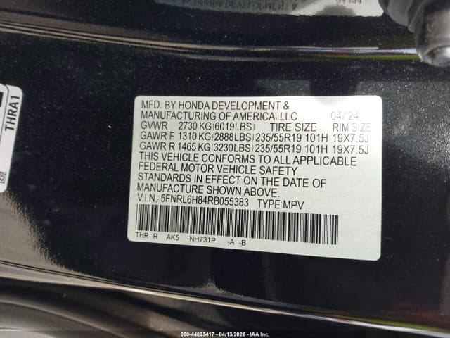 2024 HONDA ODYSSEY TOURING 9
