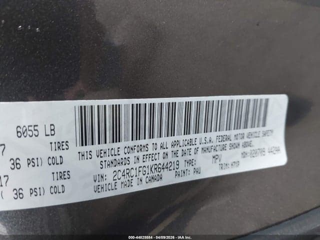 2019 CHRYSLER PACIFICA TOURING PLUS 9