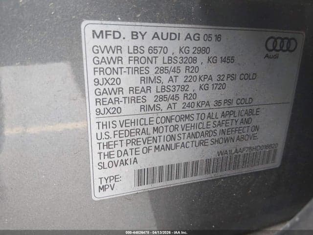 2017 AUDI Q7 3.0T PREMIUM 9