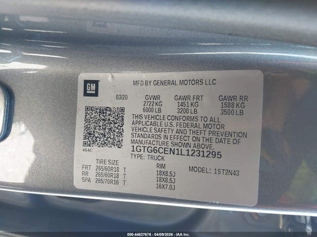 2020 GMC CANYON 4WD SHORT BOX SLE 9