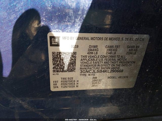 2019 CHEVROLET TRAX LT 9