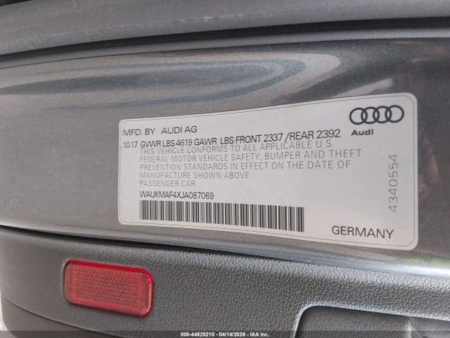 2018 AUDI A4 2.0T TECH ULTRA PREMIUM/2.0T ULTRA PREMIUM 9