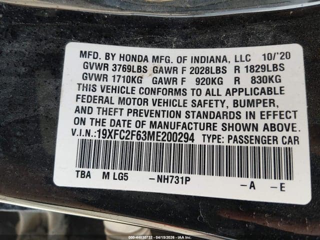 2021 HONDA CIVIC LX 9