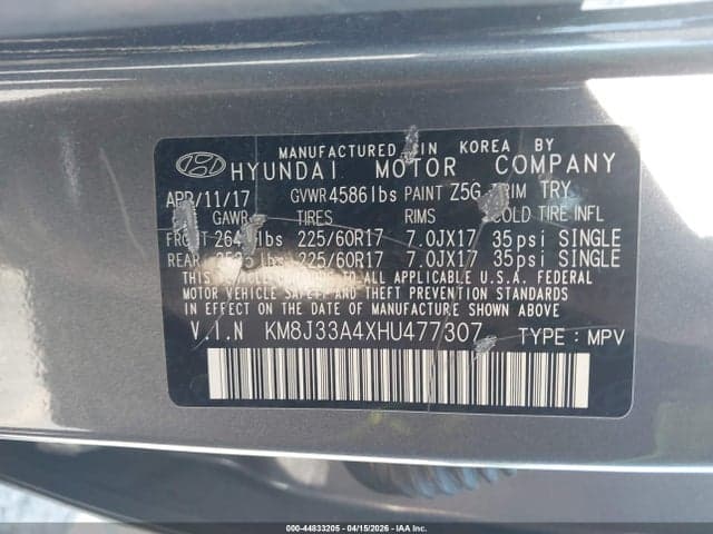 2017 HYUNDAI TUCSON SE 9