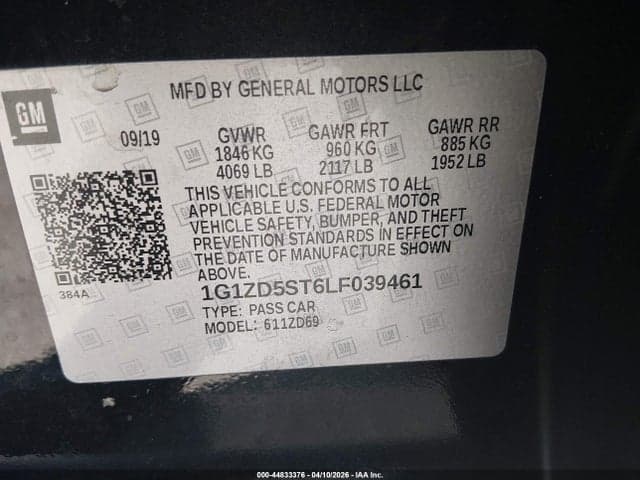 2020 CHEVROLET MALIBU FWD LT 9