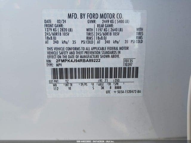 2024 FORD EDGE SEL 9